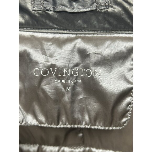Covington Packable Duck Down Puffer Coat Jacket Size Medium Pewter W/bag Hiking - Picture 6 of 8